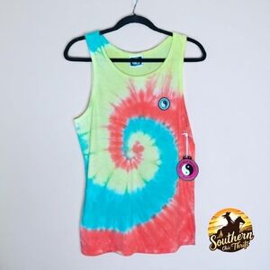 T&C SURF DESIGN HAWAII - Small Tie-Dye Tank Top - Red, Yellow, Blue